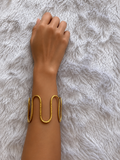Loop brass bangle