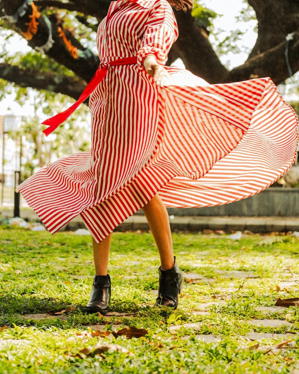 Candy Stripe Shirt Dress