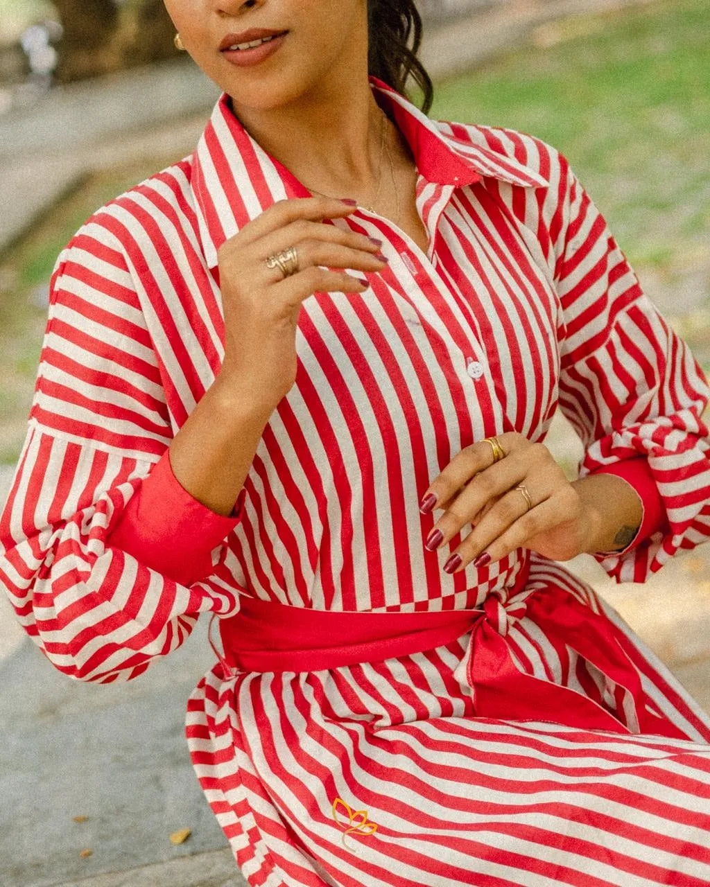 Candy Stripe Shirt Dress