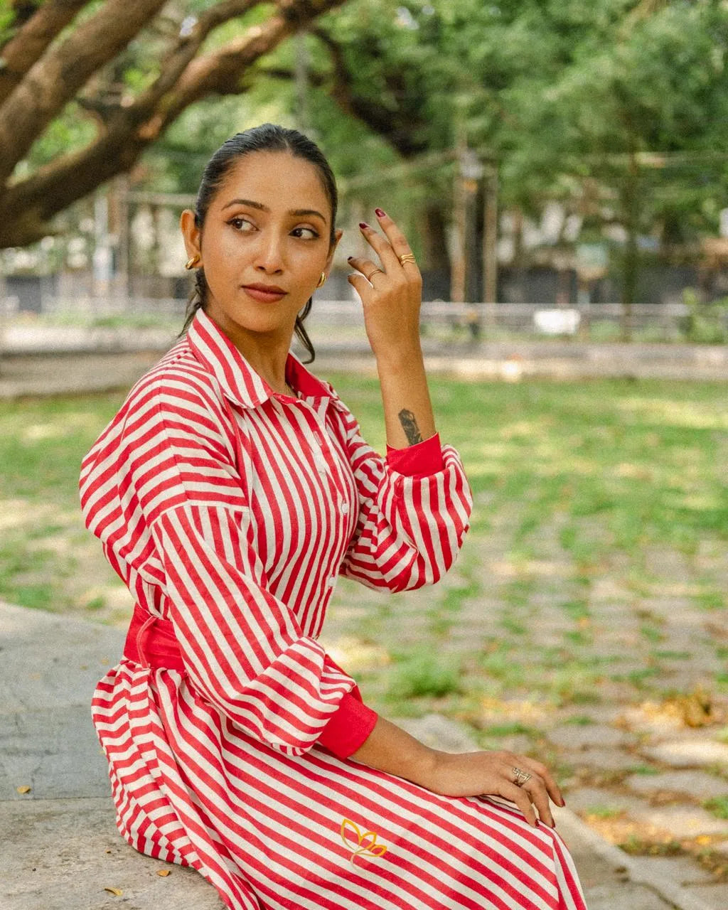 Candy Stripe Shirt Dress