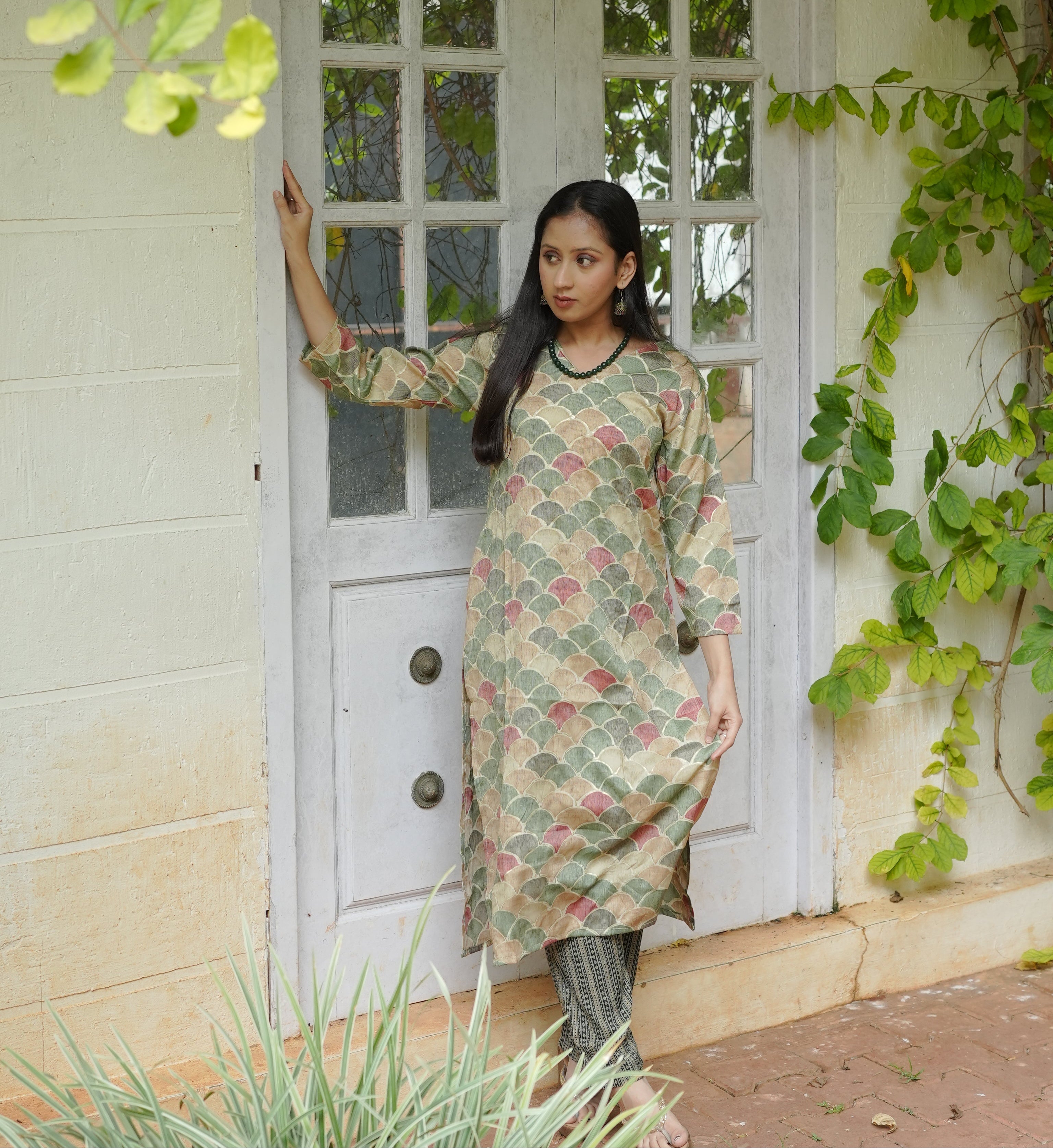 The Pastel Mosaic Kurti Set