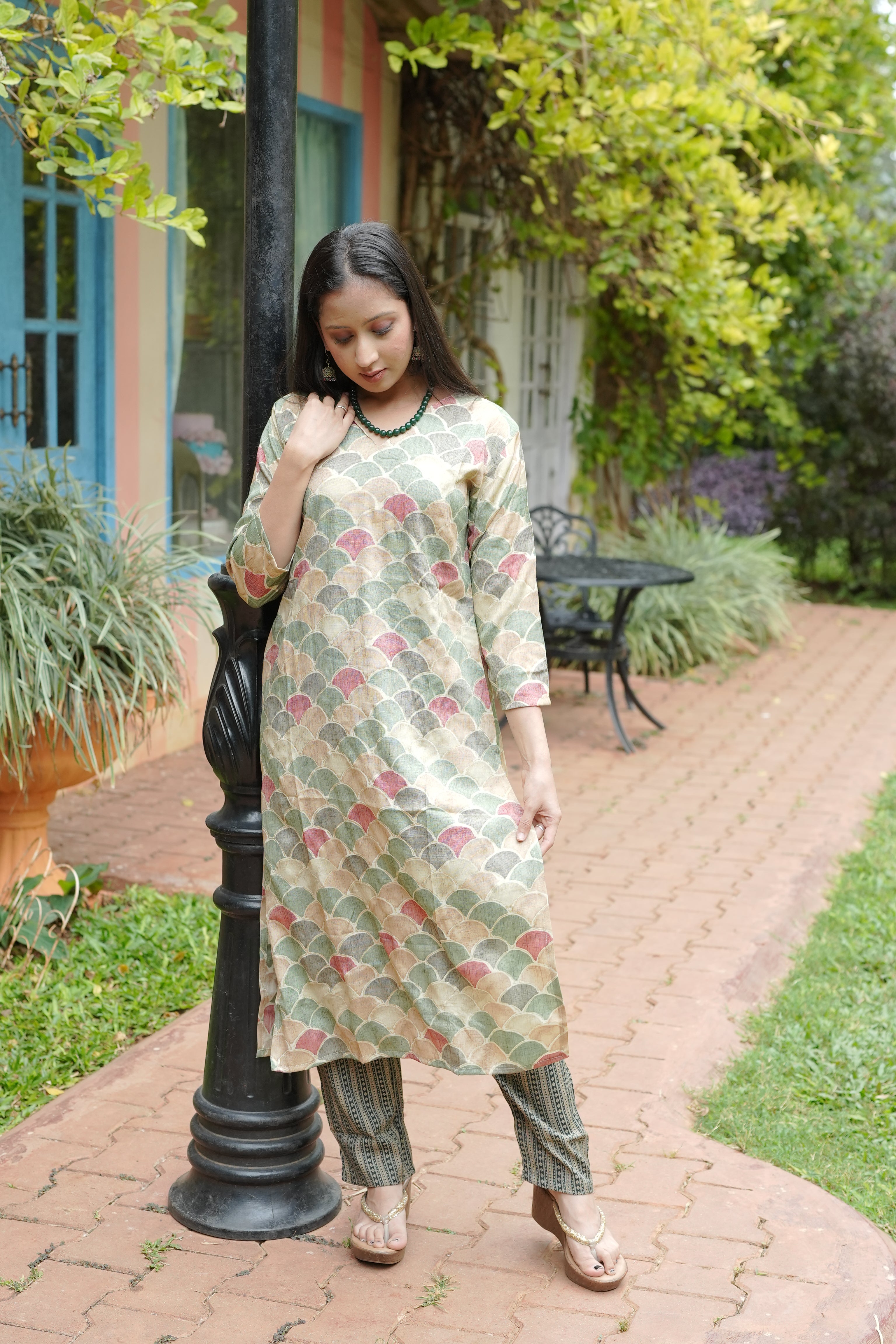 The Pastel Mosaic Kurti Set