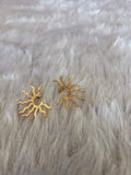 Sun Brass Earring
