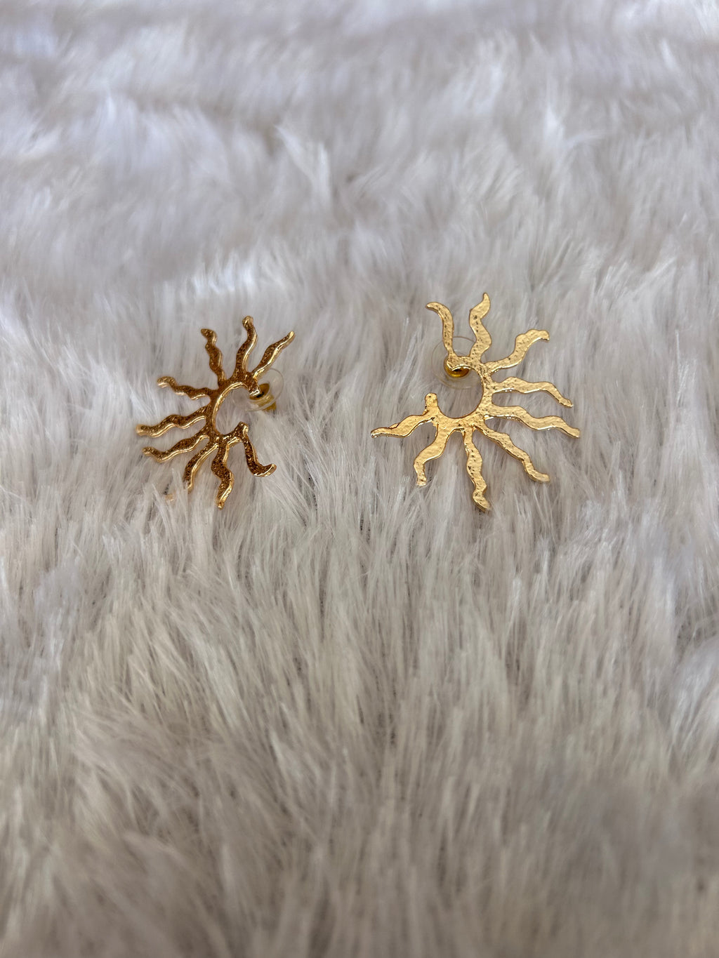 Sun Brass Earring