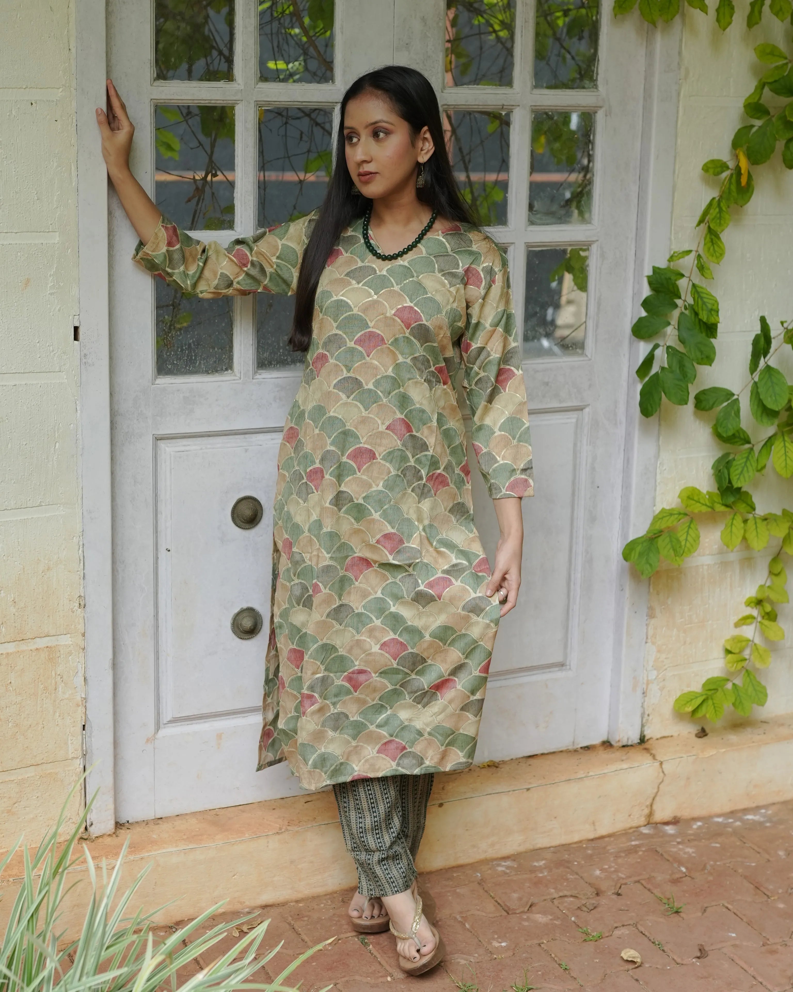 The Pastel Mosaic Kurti Set
