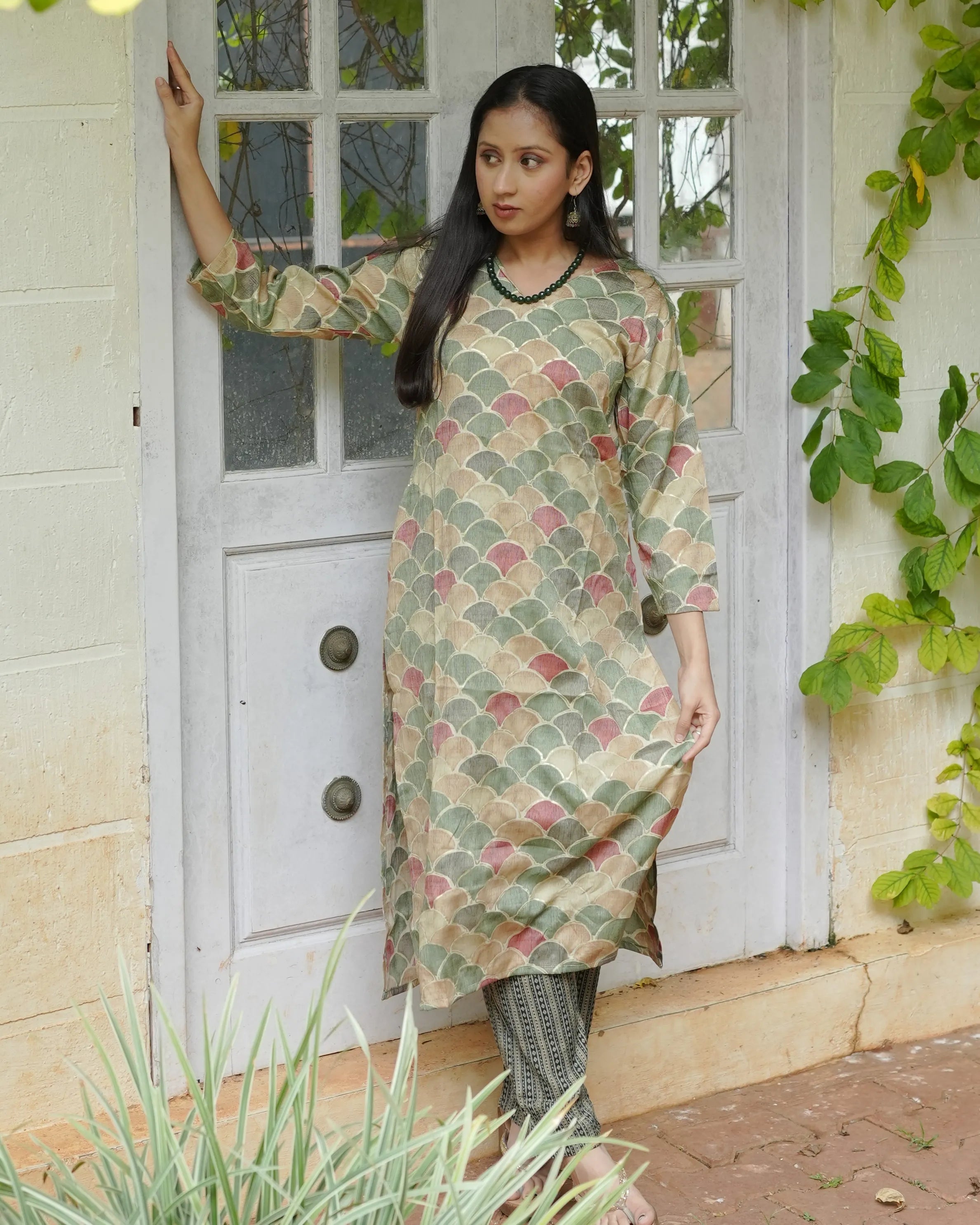 The Pastel Mosaic Kurti Set