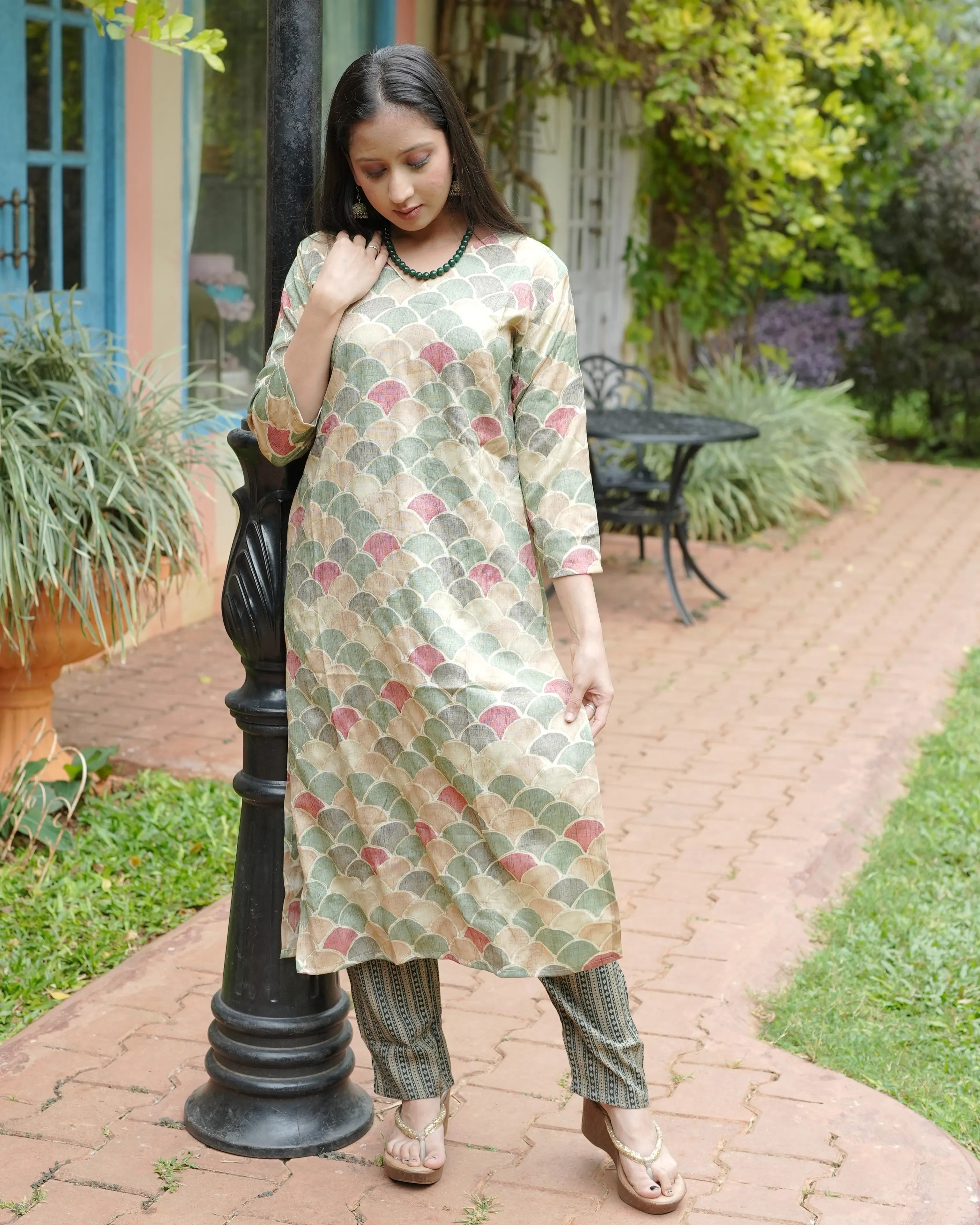 The Pastel Mosaic Kurti Set