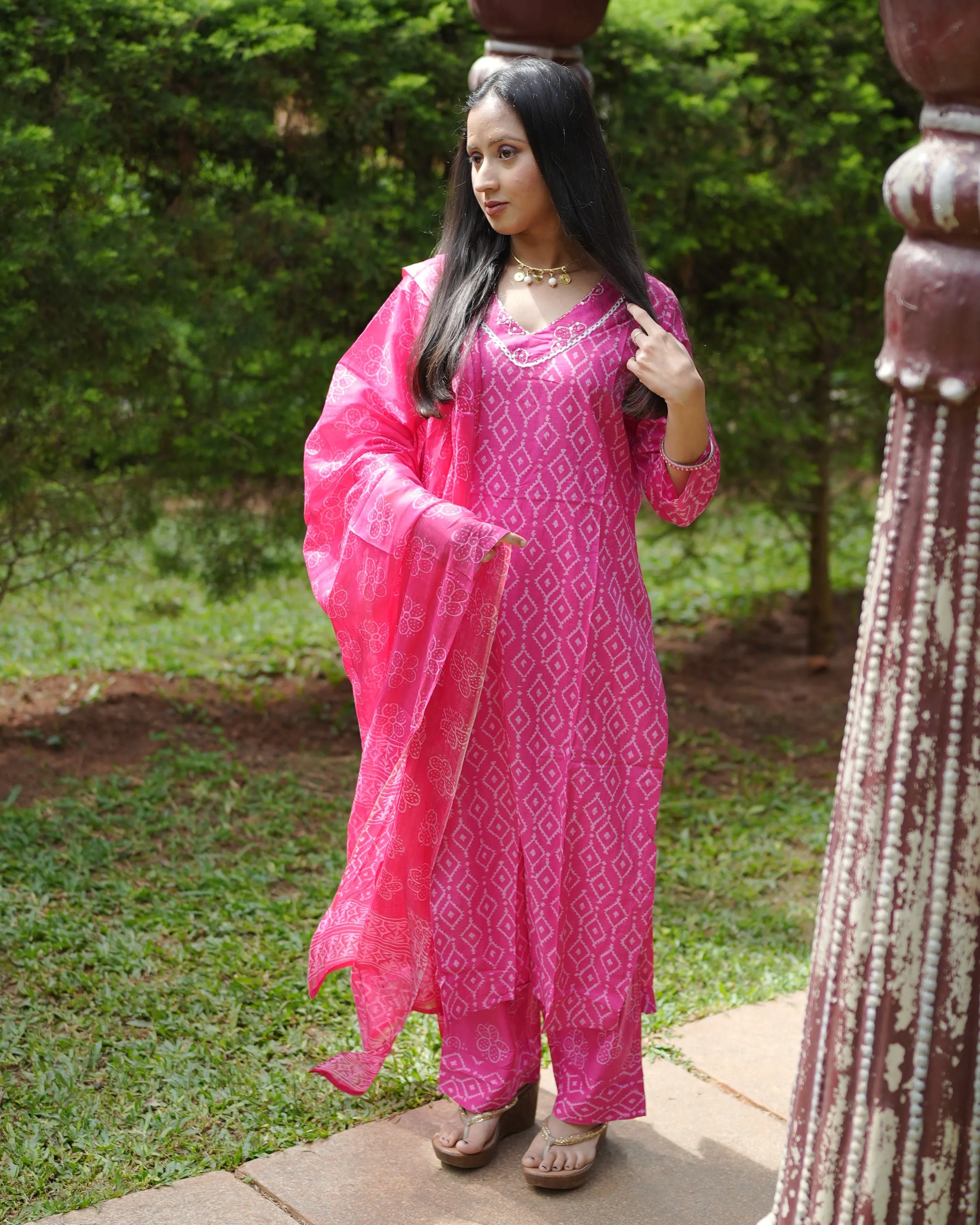 Pink Ikat