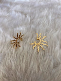 Sun Brass Earring