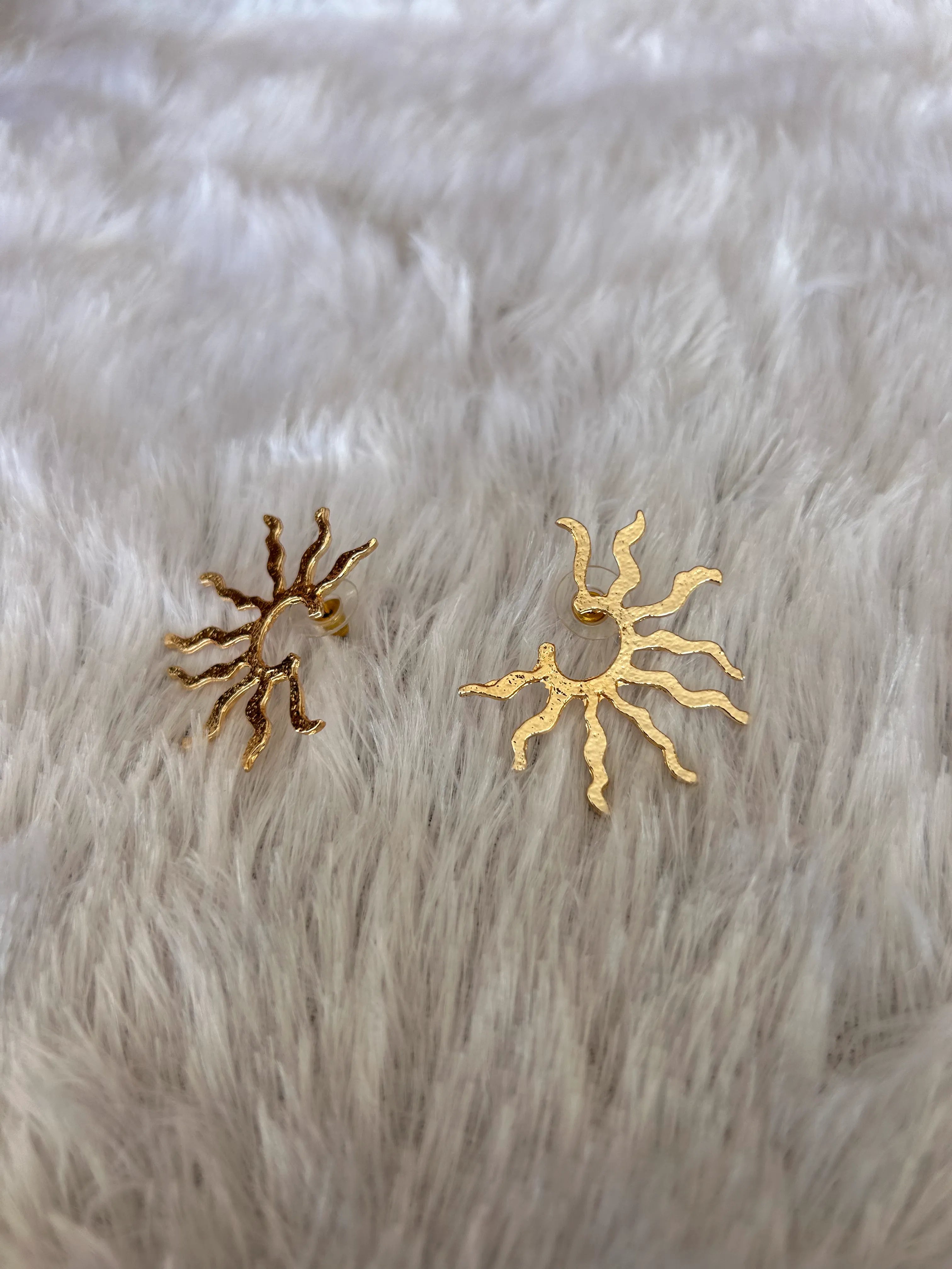 Sun Brass Earring